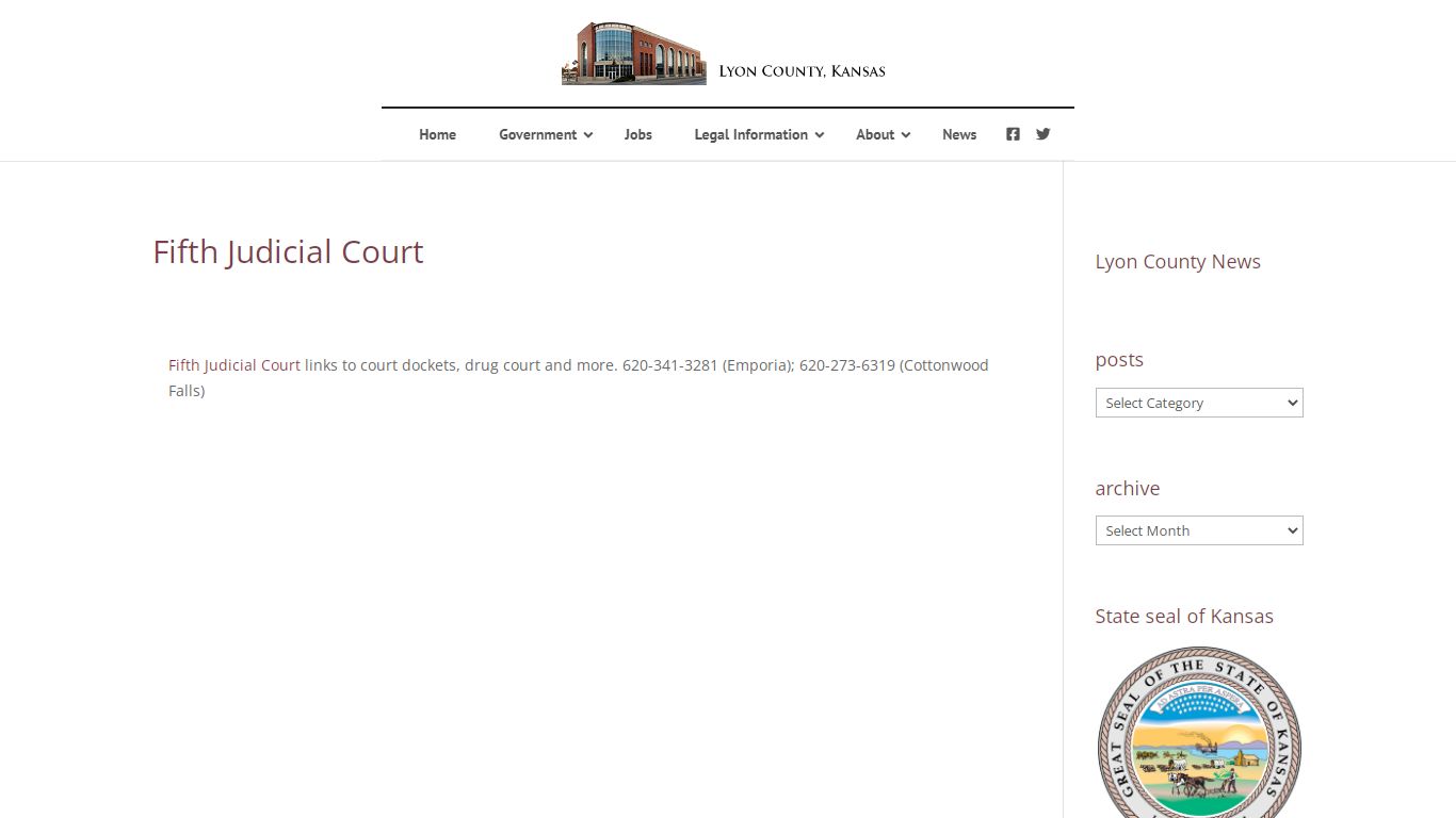 Fifth Judicial Court | Lyon County Kansas